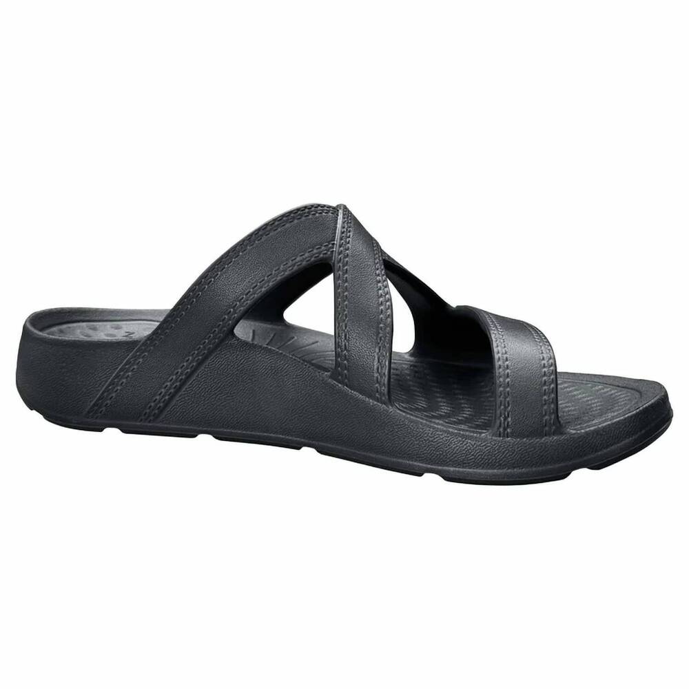 NEW NUUSOL women's hailey slide sandal in eclipse black